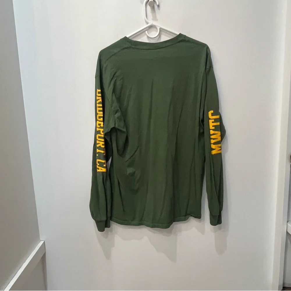 United States Marine Corps training green long sleeve green shirt size Large - Picture 6 of 7